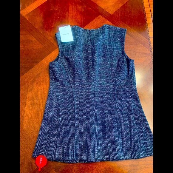 💕Theory wool elegant modern Navy Multi Chevron knit💕, NWT - Picture 3 of 5